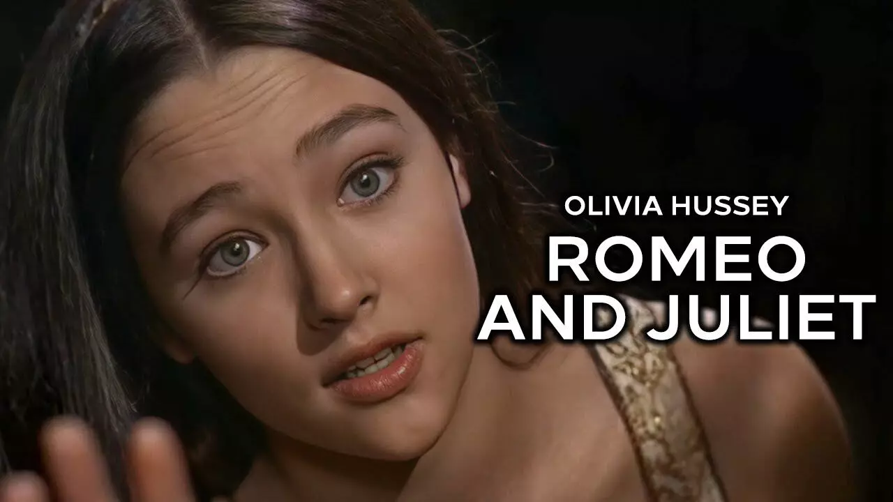 Olivia Hussey in her iconic role as Juliet in "Romeo and Juliet"