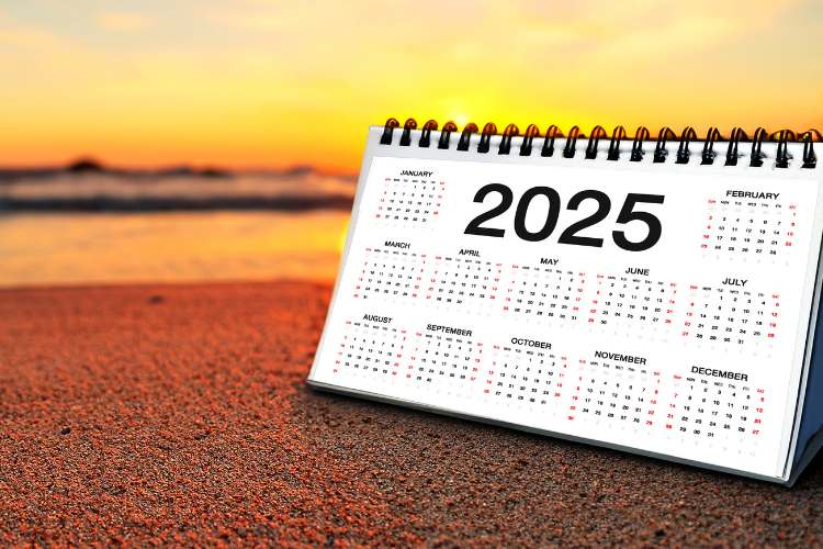 Highlights of the 2025 calendar, including key global events and milestones