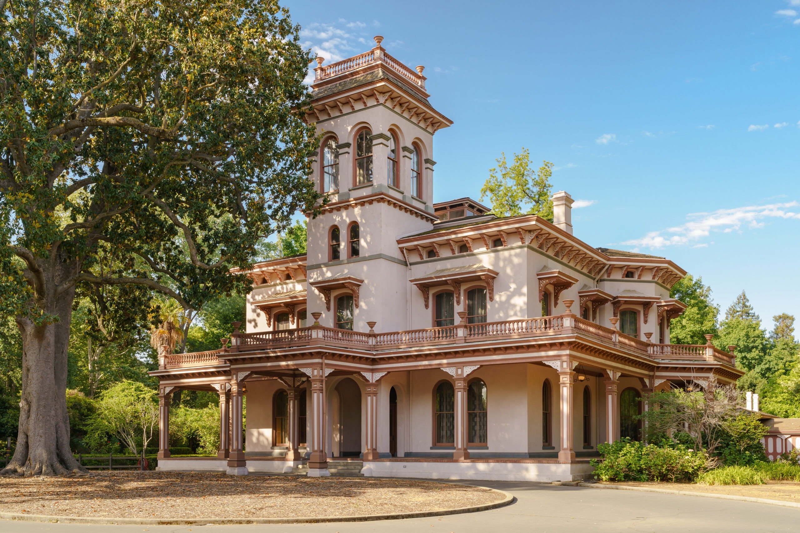 Bidwell Mansion, located in Chico, California, was the home of General John Bidwell and Annie Bidwell.