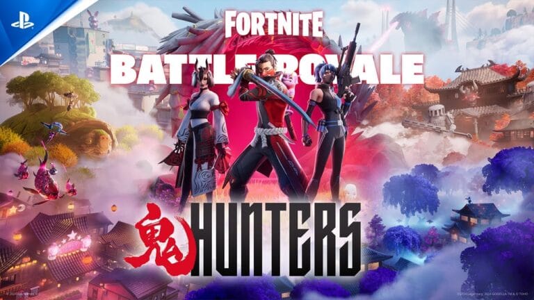 Fortnite Chapter 6 Season 1 Hunters Battle Pass featuring Godzilla and Baymax.