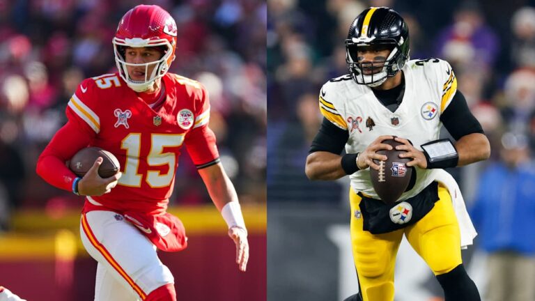 Kansas City Chiefs quarterback Patrick Mahomes throws a touchdown pass during the Christmas Day game against the Pittsburgh Steelers